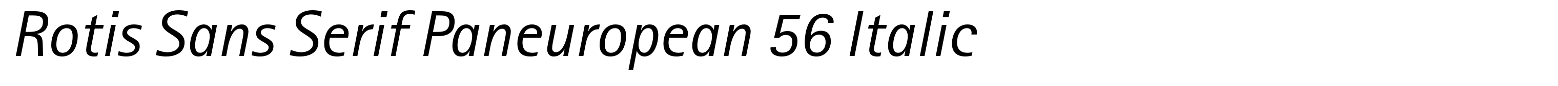 Rotis Sans Serif Paneuropean 56 Italic